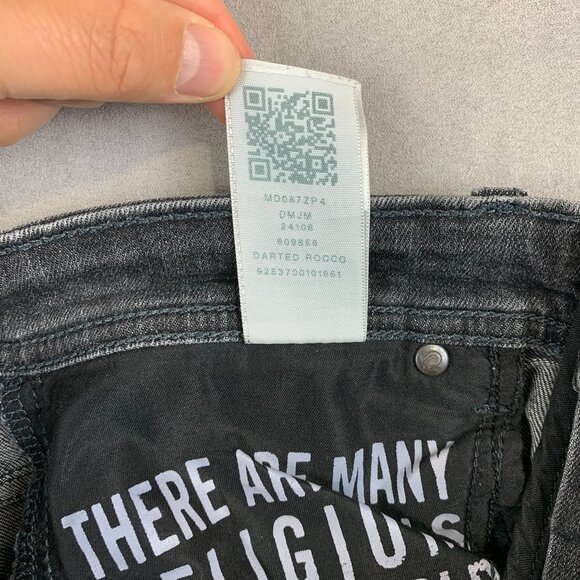 True Religion Westbrook Mens Jeans 28 Gray Distressed Rocco Relaxed Skinny 28x30 - Picture 11 of 15